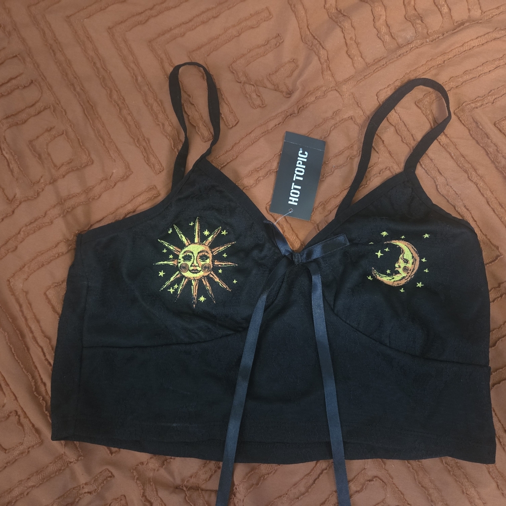 Cosmic Aura Celestial Embroidered Lace Girls Tank - NWT